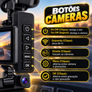 3 Câmera Wifi Automotiva Veicular Carro Com Hd Noturna 1080p Icarbonx