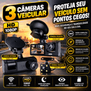 3 Câmera Wifi Automotiva Veicular Carro Com Hd Noturna 1080p Icarbonx